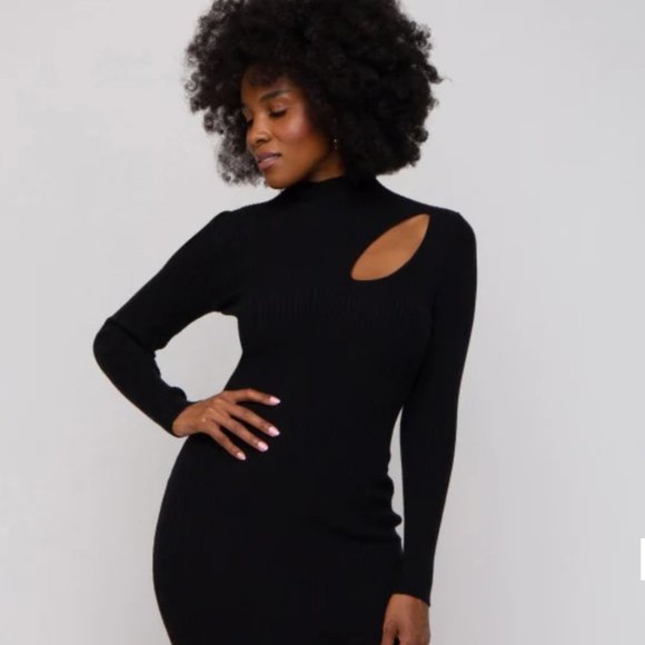 NEW!Lavander Cutout Fitted Maternity Knit Dress - Picture 8 of 11